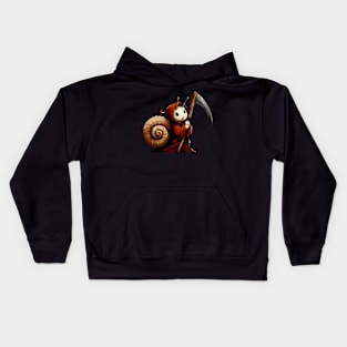 Kawaii Death Snail Reaper Kids Hoodie